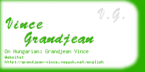 vince grandjean business card